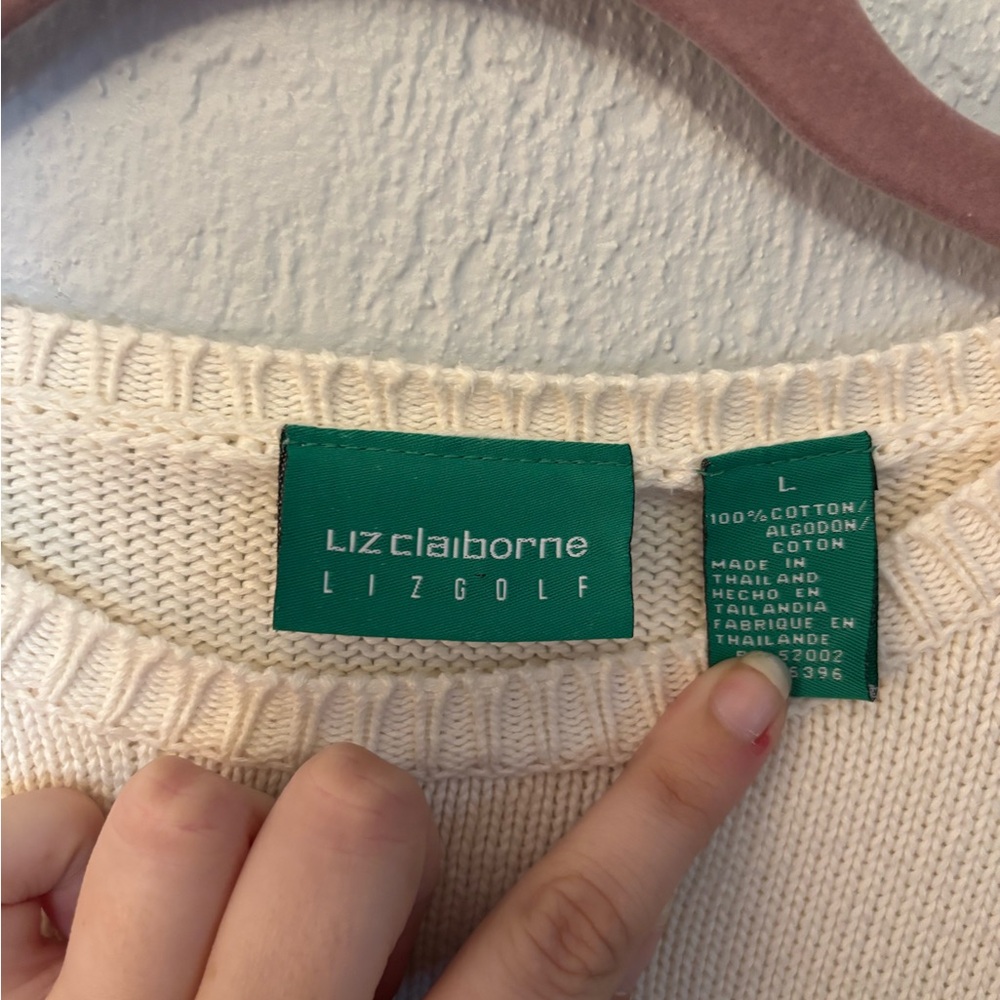 Vintage Liz Claiborne LizGolf Golf Sweater Size Large - Picture 5 of 6